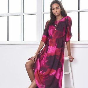 Anthropologie Norblack Norwhite Lysandra Tie-Dye Maxi Dress
